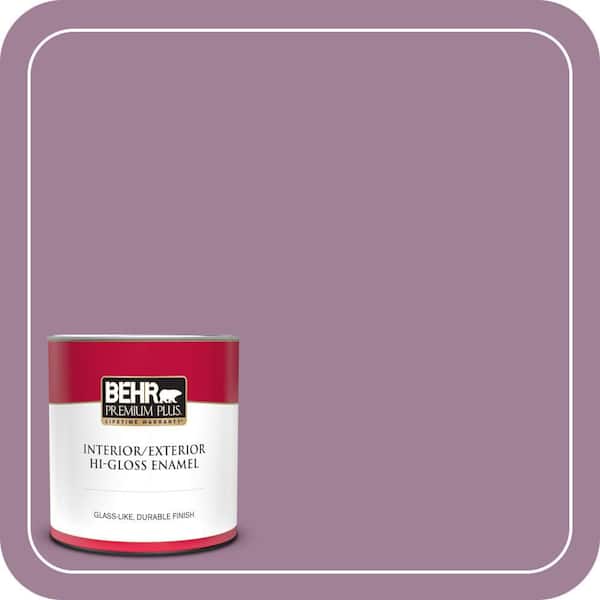 BEHR PREMIUM PLUS 1 qt. #PMD-82 Violet Bouquet Hi-Gloss Enamel Interior/Exterior Paint & Primer