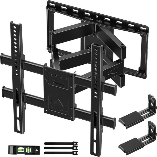 Full‑Motion TV Mount with Soundbar Bracket, for 32‑70 Inch TVs, Holds up to 132 lbs