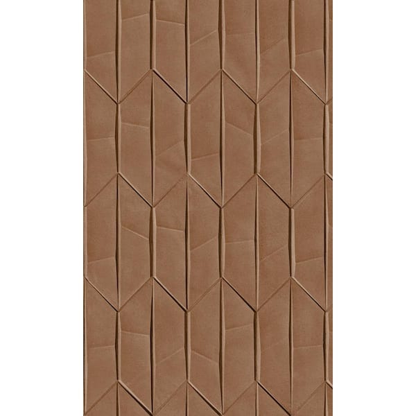 Walls Republic Brown Folded Paper-Like Geometric Printed Non-Woven Non-Pasted Textured Wallpaper 57 sq. ft.