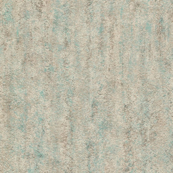 Brewster Rogue Multicolor Concrete Texture Gold/Teal Wallpaper Sample