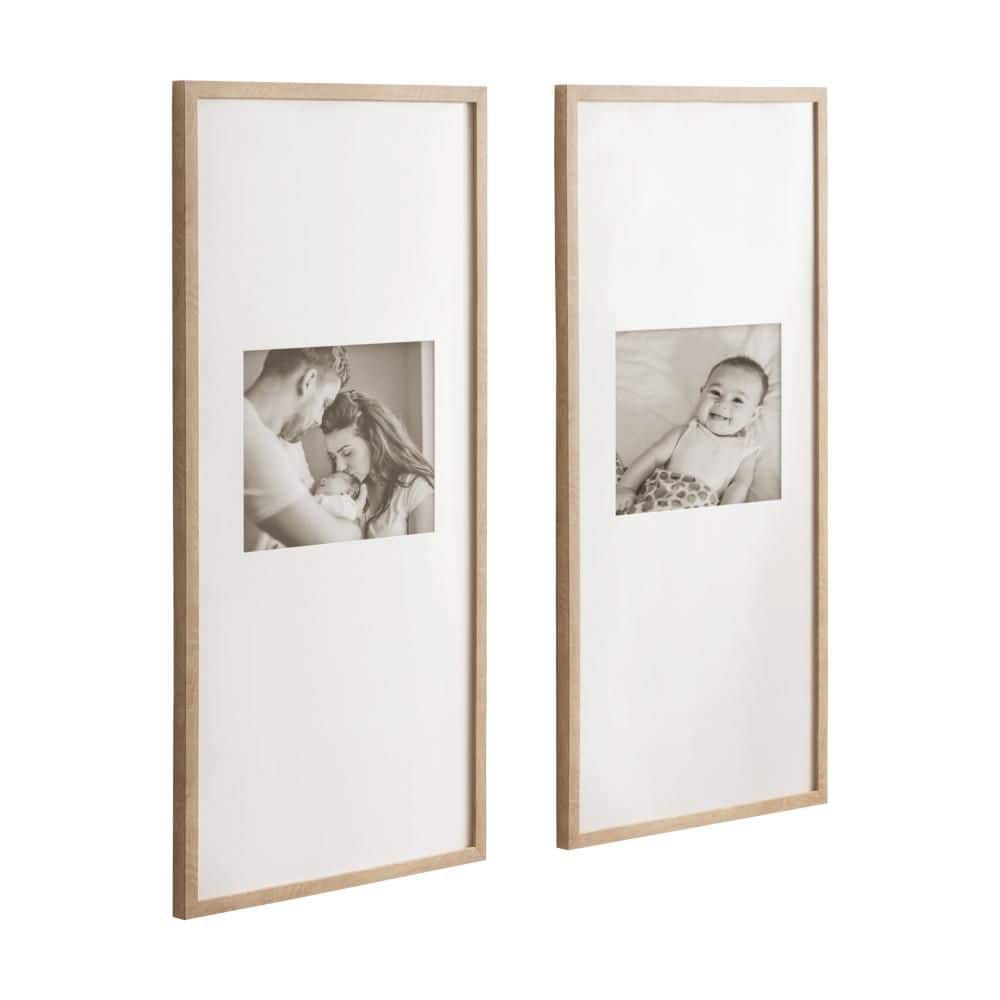 Frame 14x30 Kate and Laurel Gallery Natural 14 in. x 30 in. Plastic Picture Frame ...