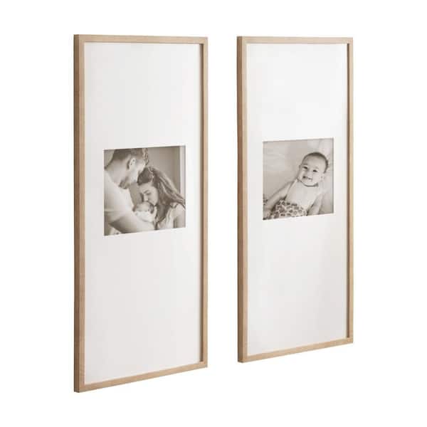 Gallery Natural 14 in. x 30 in. Plastic Picture Frame (Set of 2)