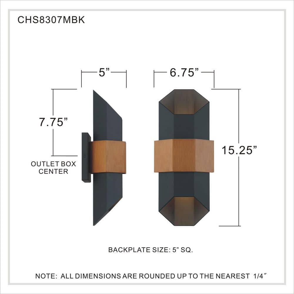 Quoizel Chasm 15.25" Matte Black LED Outdoor Lantern