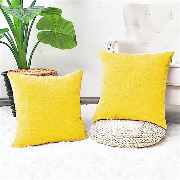 Kevin Textile 2 Pack Decorative Linen Throw Pillow Covers, Outdoor