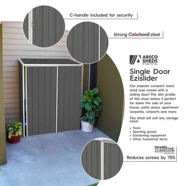 ABSCO EZI Slider 5 ft. W x 3 ft. D Metal Storage Shed in