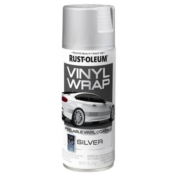 Rust-Oleum Automotive 11 oz. Vinyl Wrap Metallic Silver Peelable Coating Spray Paint (Case of 6)