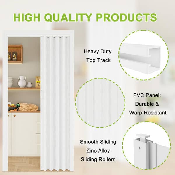 ARK DESIGN 72 in. x 80 in. White Finished Single Layer PVC Panel