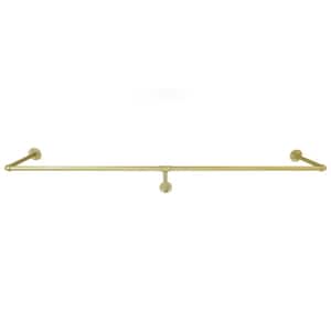 Gold Iron Industrial Pipe Wall Mounted Clothes Rack Wedding Dress Bridal Garment Rack 11.8 in. W x 47 in. L