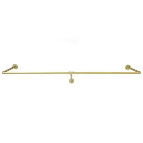 Heavy Duty Clothes Rack Wall Mounted Hanging Garment Rack Gold