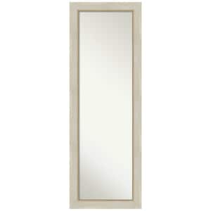 Parthenon Cream 18.25 in. x 52.25 in. Modern Rectangle Full Length Framed On the Door Mirror
