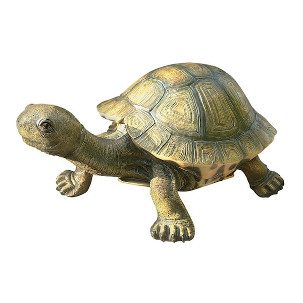 Design Toscano The Tranquil 13 in. H Tortoise Garden Large Sculpture ...