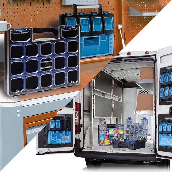 Blue Blue Home and Garage Organizer Tray 10-Compartments
