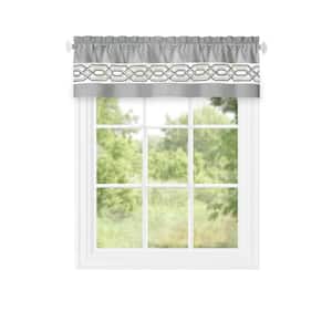 Paige Light Filtering Window Curtain Valance - 55x13 - Silver