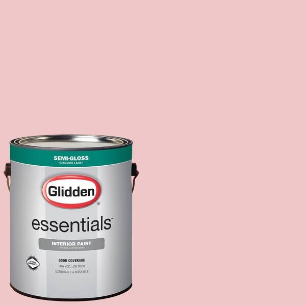 Glidden Essentials 1 gal. #HDGR32U Tudor Rose Semi-Gloss Interior Paint