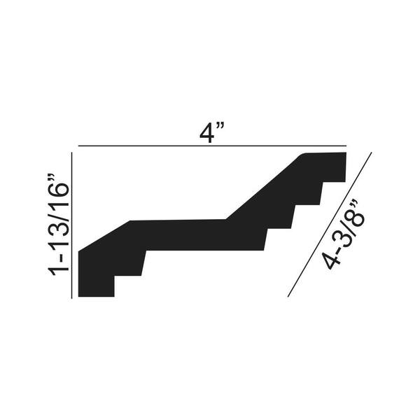American Pro Decor 2-13/16 in. x 2-13/16 in. x 94-1/2 in. Rope Polyurethane Crown Moulding Pro Pack 40 LF (5-Pack)