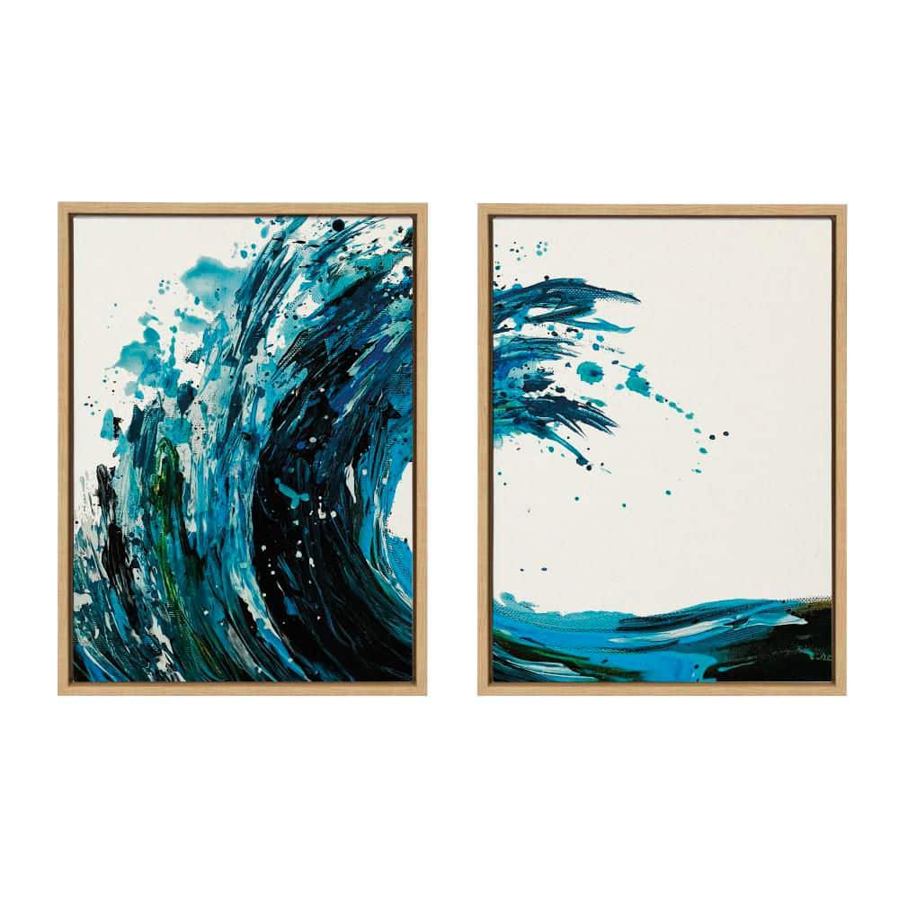 "2 Piece Sylvie ""Wave 1 and 2"" by Ocean Framed Art Print Set 18 in. x 24 in." price history on PriceWatchPro