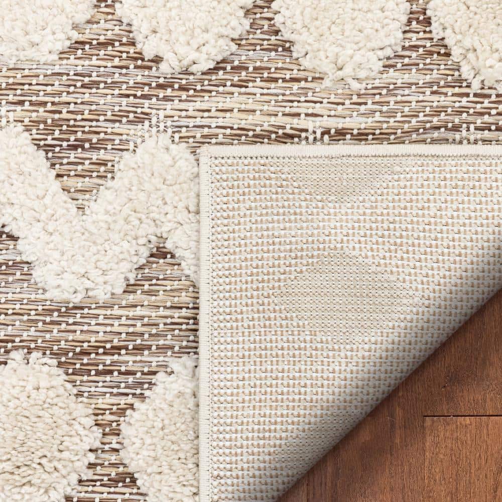 Bellagio Beige Tribal High-Low Flat-Weave Rug 5' x 7'