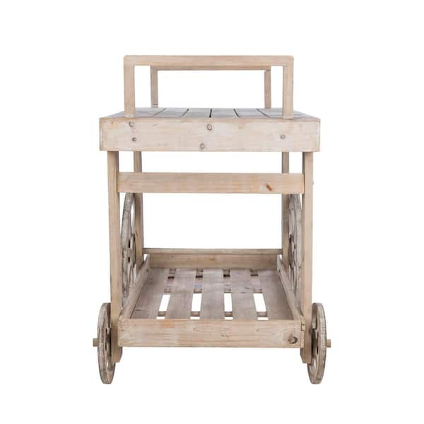 37 in. Tall Indoor/Outdoor Flower Planter Statue with Wheels