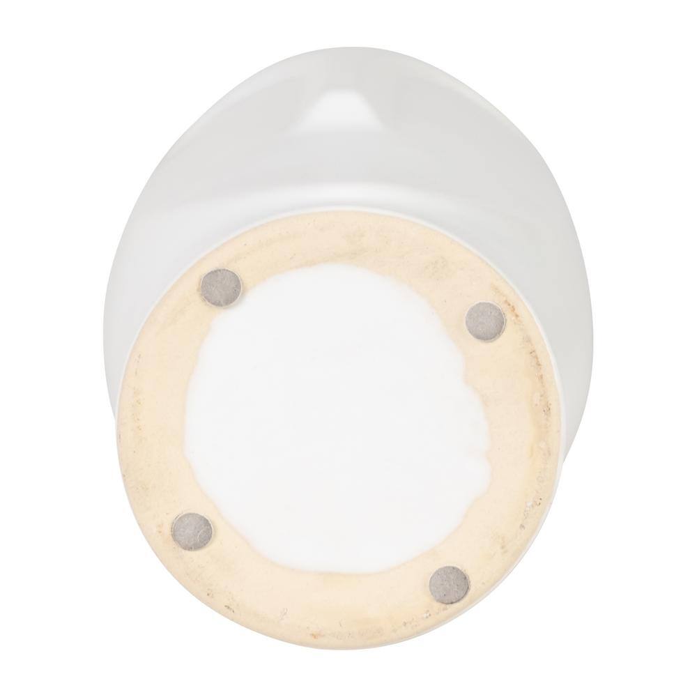 White Ceramic 14" Face Design Table Vase