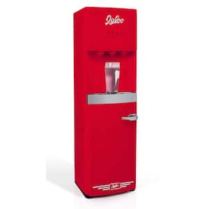 Retro Hot, Cold & Room Temperature Bottom-Load Water Dispenser in Red