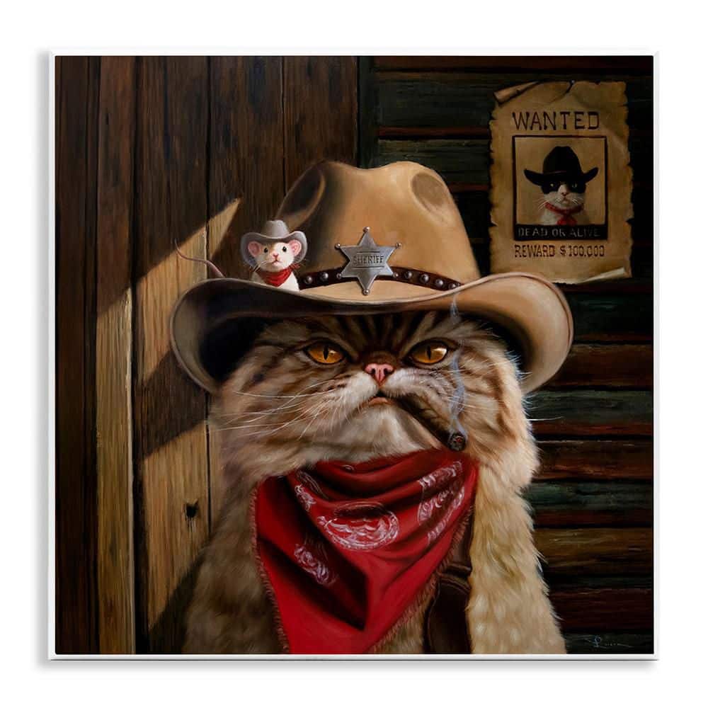 Stupell Industries Deputy Purrkins Cat Sheriff by Lucia Heffernan