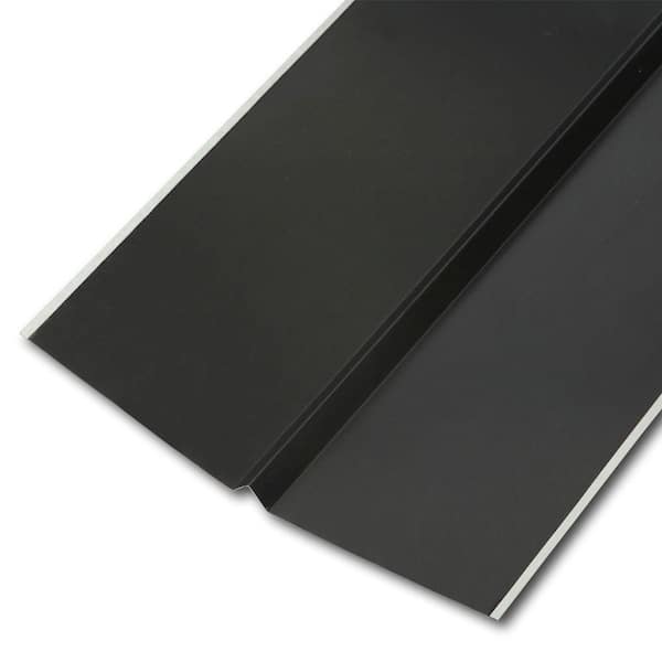 Amerimax Home Products 24 in. x 10 ft. Black 26-Gauge Galvanized Steel W-Valley Flashing