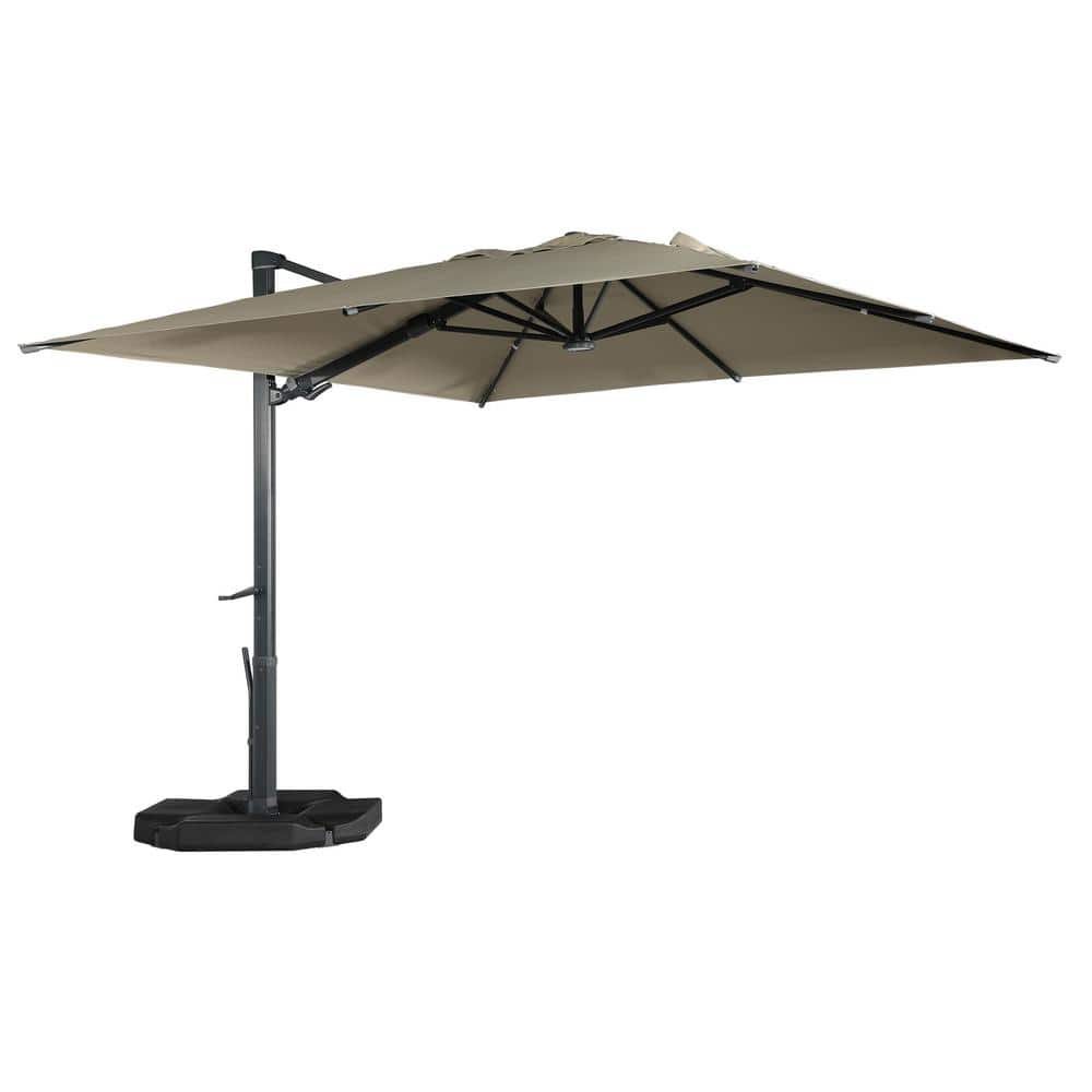 Boyel Living 10x13 Ft. 360 Rotation Cantilever Umbrella With BaseandLED ...