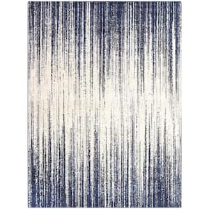 Imre Navy Blue 8 ft. x 10 ft. Abstract Area Rug