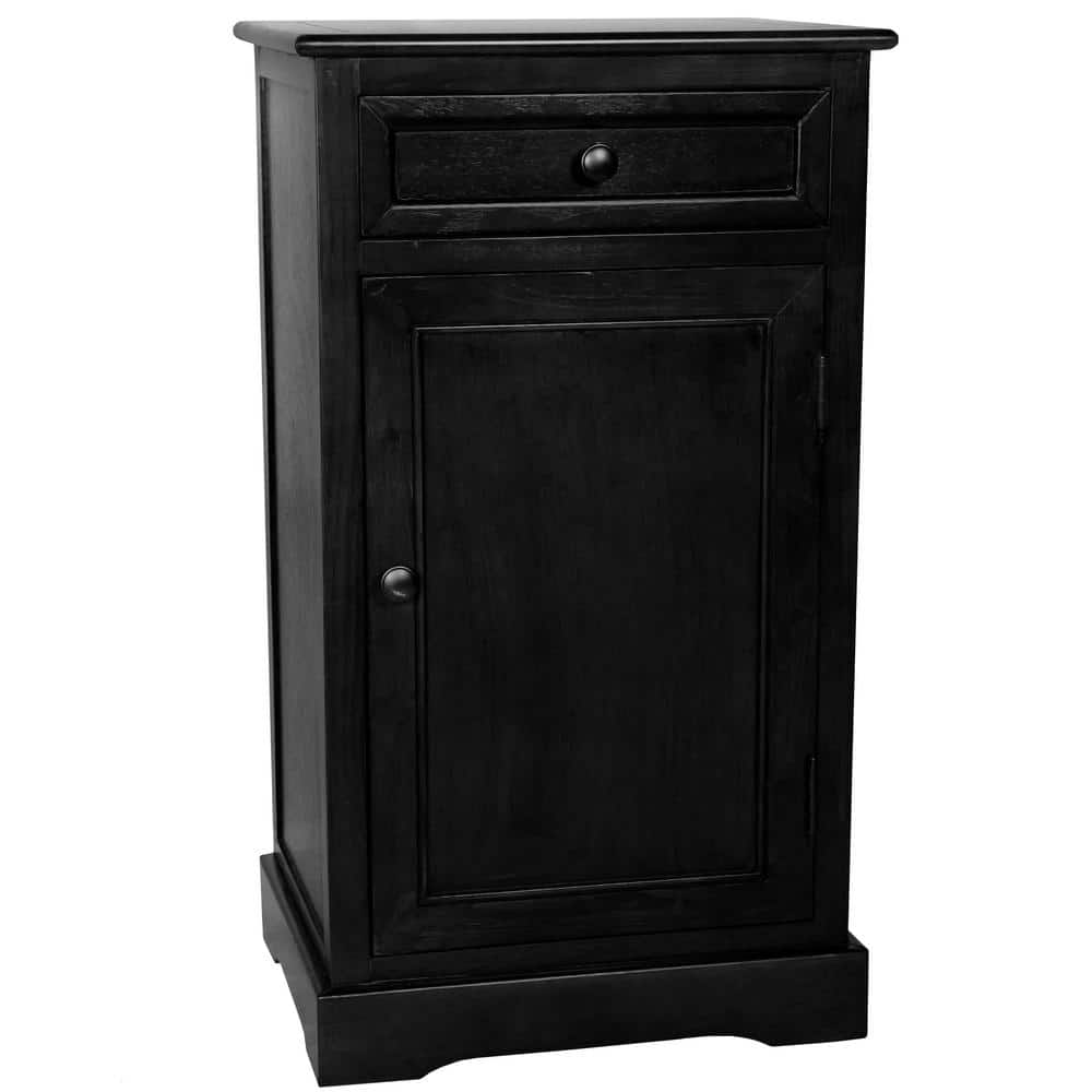 Oriental Furniture Classic Black End Table XACAB2BLK The Home Depot