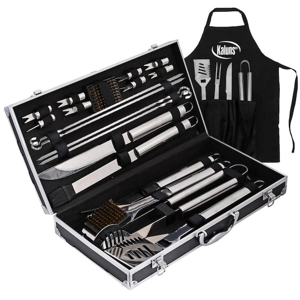 20x BBQ Tool SET Cooking Grill Utensils Kit Stainless Steel Tool Barbeque w/Case 