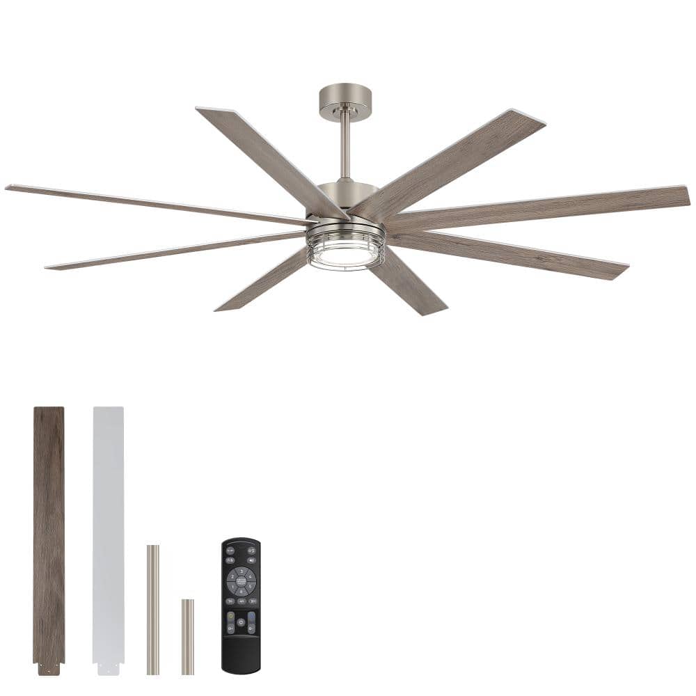 72 in. Black Indoor Integrated LED Downrod Large Ceiling Fans with Lights and Remote Control price history on PriceWatchPro