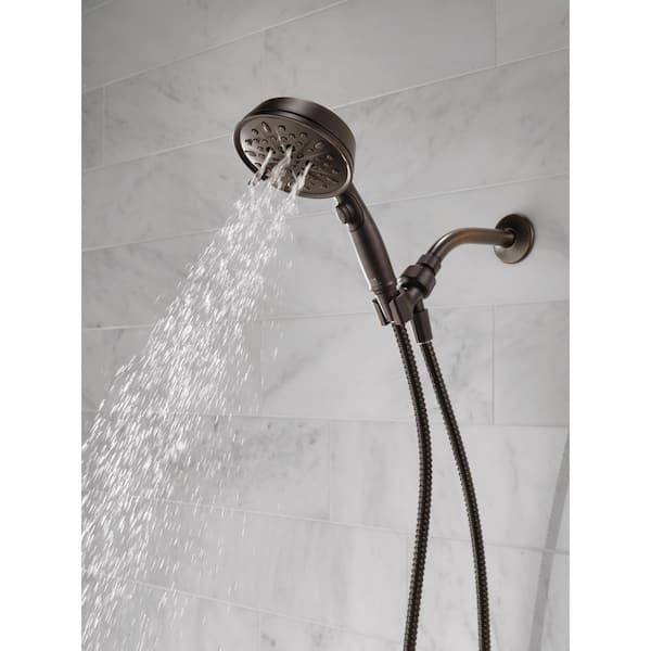 7-Spray Wall Mount Handheld Shower Head 1.8 GPM in SpotShield Venetian Bronze