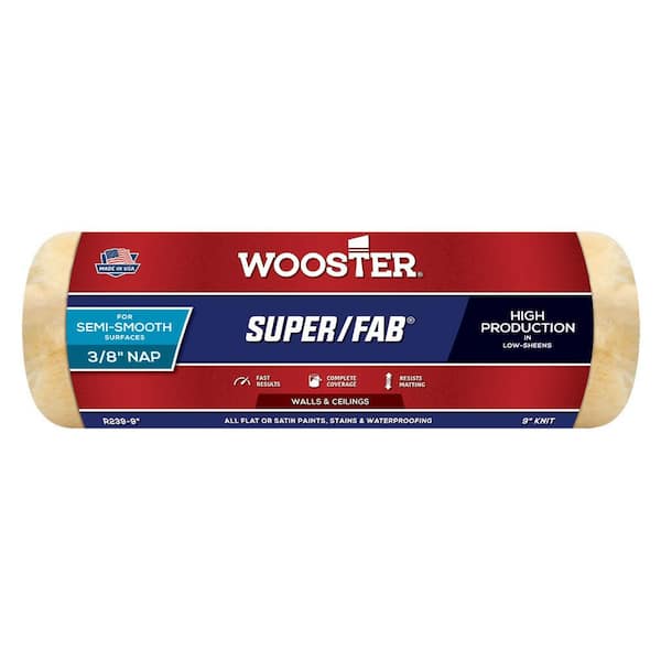 Wooster 9 in. x 3/8 in. Super/Fab High-Density Knit Roller Cover