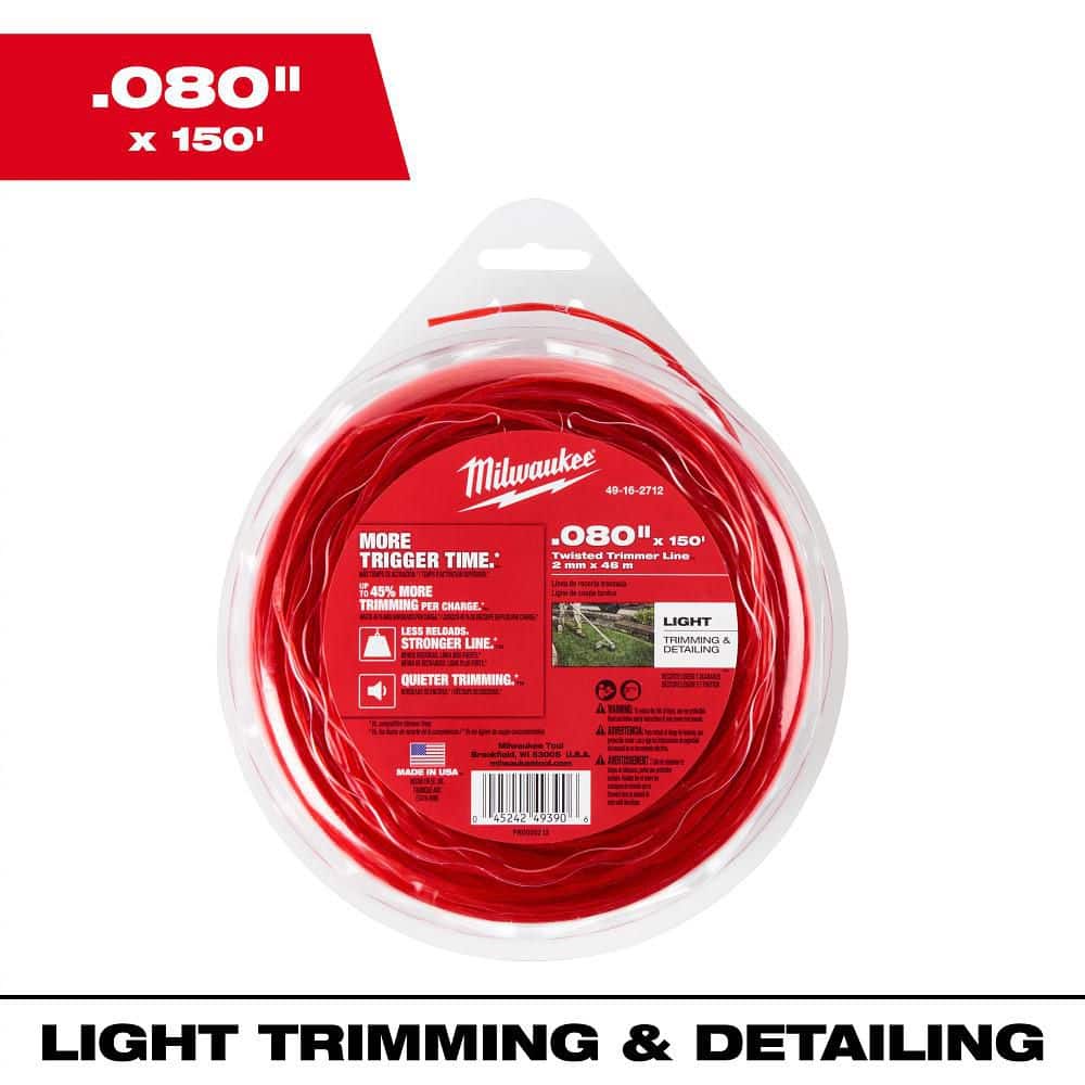 Milwaukee 0.080 in. x 150 ft. Trimmer Line 49-16-2712 - The Home Depot