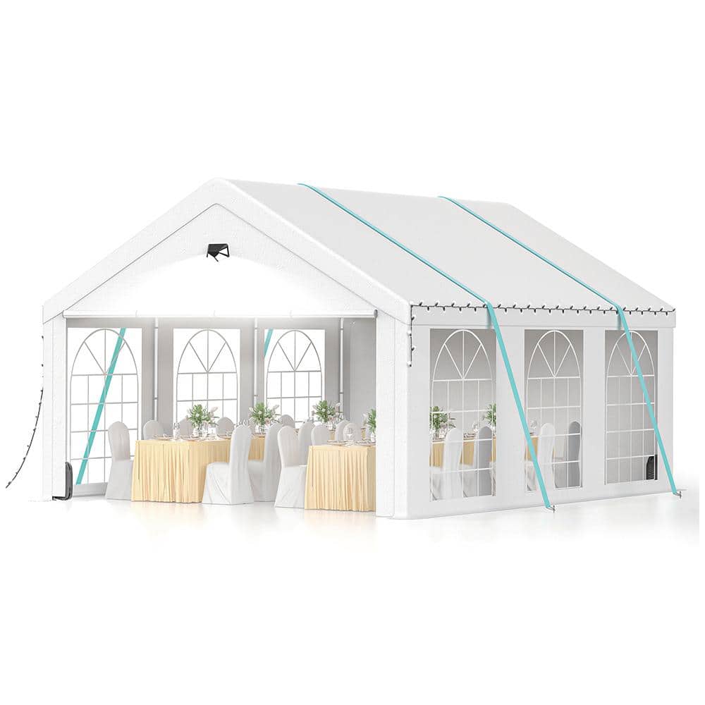 10 ft. x 20 ft. Heavy Duty Waterproof Party Tent with Removable Sidewalls, 