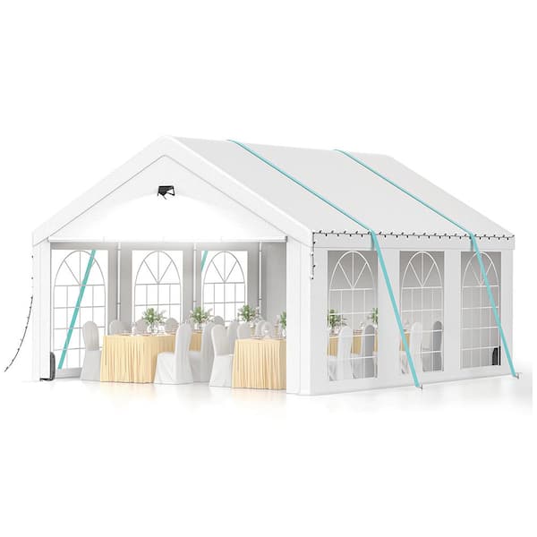 10 ft. x 20 ft. Heavy Duty Waterproof Party Tent with Removable Sidewalls, Perfect for Wedding Holiday Birthday BBQ