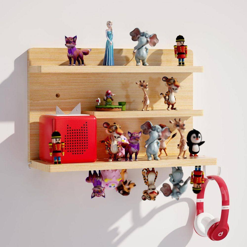 バロッサバレンティ　VARO,S.A. VALENTI シェルフ　ブックシェルフ 15.83 in. W x 5.1 in. D Natural Wooden Decorative Wall Shelf for