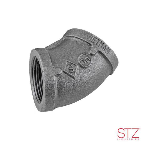 PRO-EDGE INDUSTRIAL 1/4" 45° Street Elbow: Male NPT X Female NPT Steel Fitting