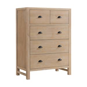 Arden 5-Drawer Wood Chest in Light Driftwood (36 in. W x 18 in. D x 48 in. H