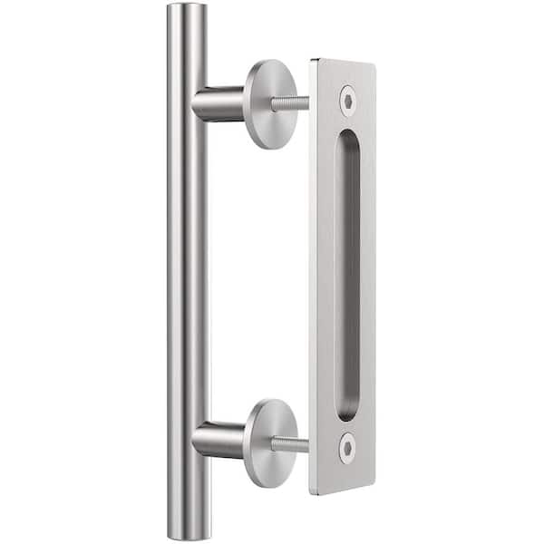 Winsoon Pull and Flush Stainless Steel Sliding Barn Door Handle Closet Cabinet 