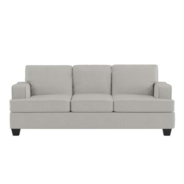 EVERGLADE HOME Lanning 84 in. Square Arm Fabric Straight in Beige