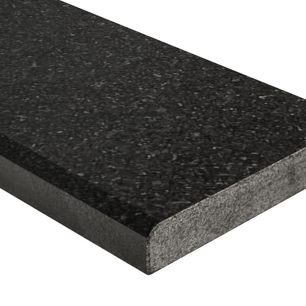 Premium Black 4 in. x 36 in. Honed Granite Double Beveled Threshold Tile Trim ( 3 lin. ft./Each)
