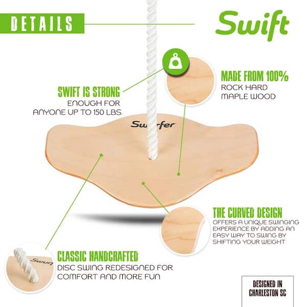 Classic Swing - Hard Maple by Adventure Parks