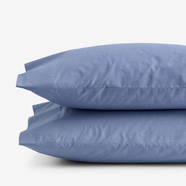 Company Cotton Garment Wash Percale Denim Blue Standard Pillowcase (Set of 2)