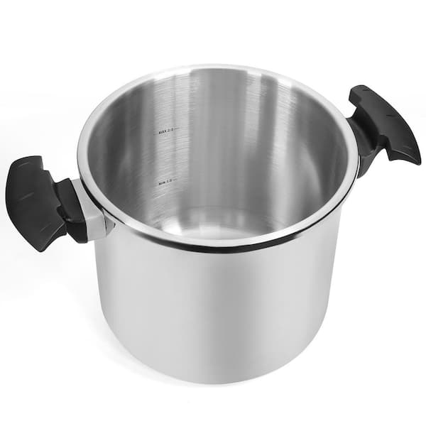 Turbo 8 qt. Stove Top Pressure Cooker Induction Compatible with Easy-Lock Lid