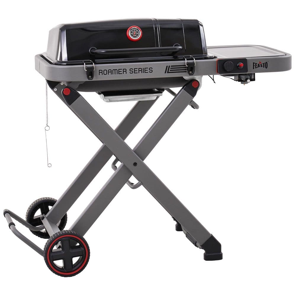 Roamer Series Travel-Friendly Portable Propane Gas Grill in Black for Outdoor Camping and Tailgating
