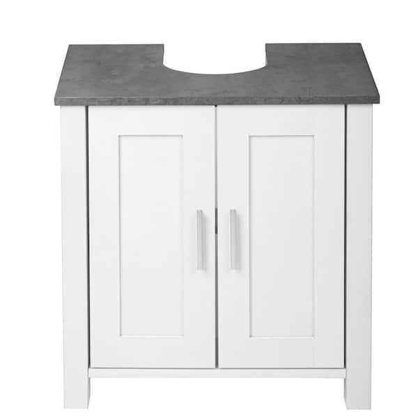Tileon 20.47 in. W x 23 in. H Bath Vanity with Top in White Gray
