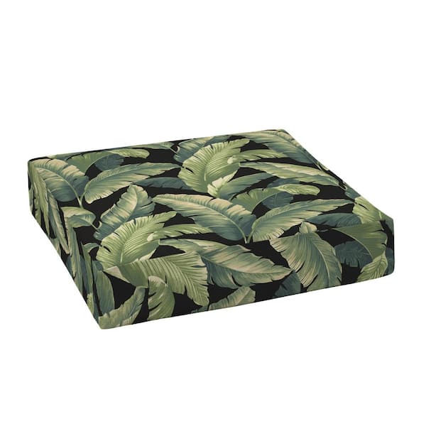 ARDEN SELECTIONS 24 in. x 24 in. Outdoor Lounge Chair Cushion in Onyx Black Cebu