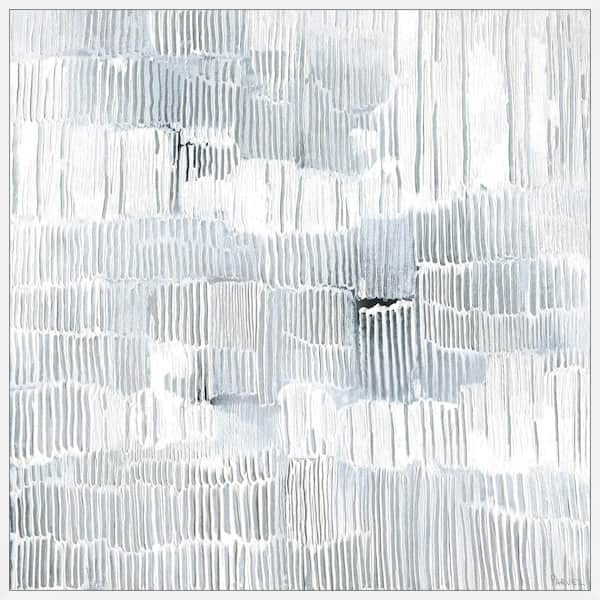 Unbranded "Bleak" by Parvez Taj Floater Framed Canvas Abstract Art Print 24 in. x 24 in.
