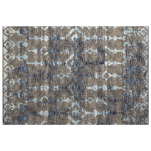 Dream Shag Premium Machine Washable Abstract ADS79 Mink 2 ft. x 3 ft. Accent Rug
